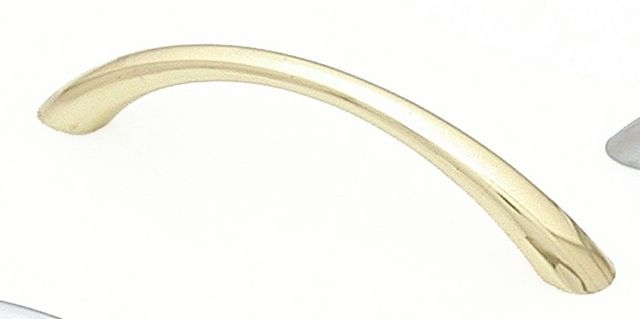 Castella Nostalgia Classic Polished Brass 96mm Tapered Bow C Pull Handle
