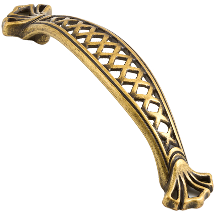 1985 Castella Heritage Opera 96mm Antique Brass Bow Handle