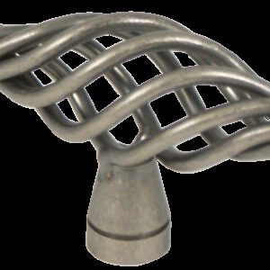2061 Castella Heritage French Provincial Pewter 70mm Oval Wire T Knob