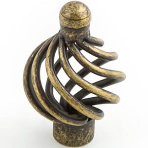 Castella Heritage French Provincial Antique Brass 34mm Wire Knob 57 034 03