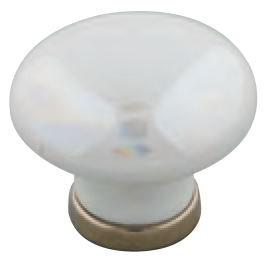 Dorset Marbella Collection Mother of Pearl Knob with European Pewter Base 32mm Round Knob