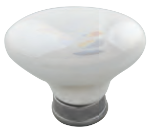 Dorset Marbella Collection Mother of Pearl Knob with European Pewter Base 40mm Oval Knob