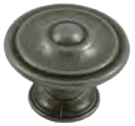 Dorset Rivoli Collection European Pewter 30mm Round Concentric Knob