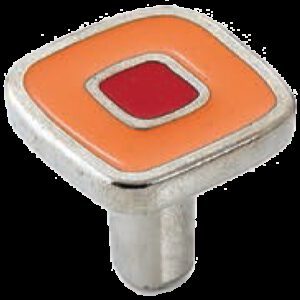 Dorset Vivo Collection Nickel Plate Red and Orange 30mm Knob