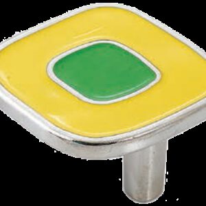 Dorset Vivo Collection Nickel Plate Yellow and Green 52mm Knob