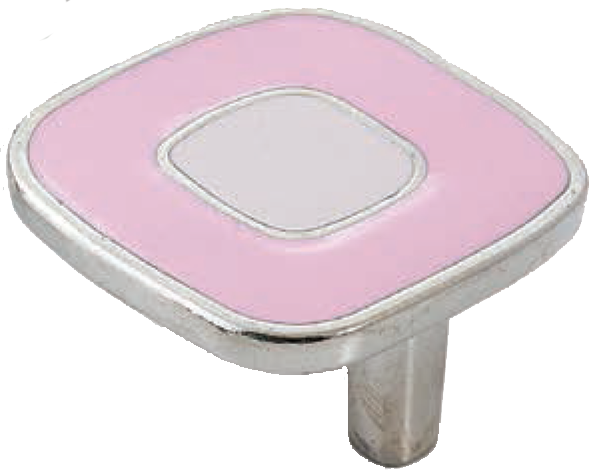 Dorset Vivo Collection Nickel Plate Pink and Light Pink 52mm Knob