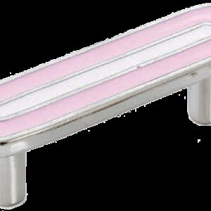 Dorset Vivo Collection Nickel Plate Pink and Light Pink 64mm Handle