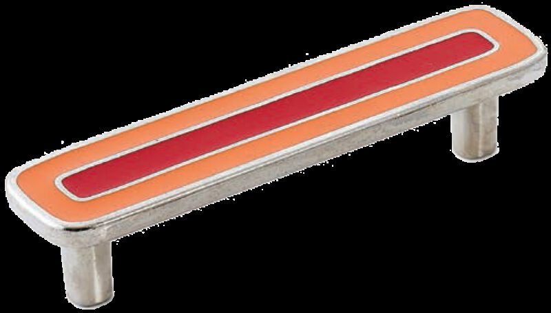 Dorset Vivo Collection Nickel Plate Red and Orange 96mm Handle