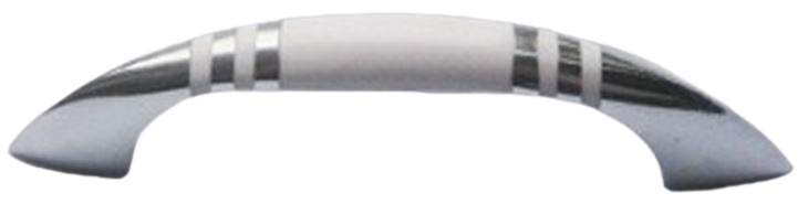Moderna Varilla 64mm White and Chrome Handle