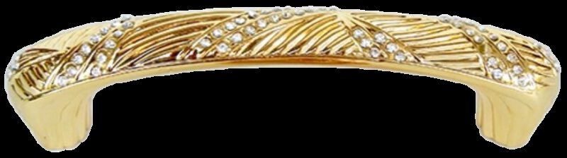 1058 Armario Leaf Gold Diamante 96mm Handle