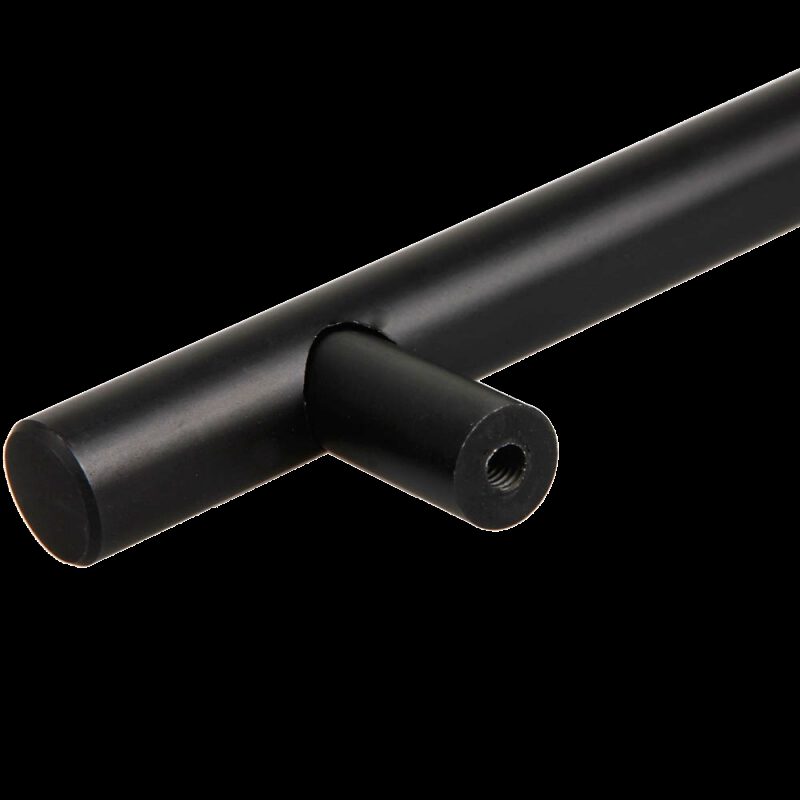 1392 T Bar Rail Matte Black 96mm Aluminium Handle