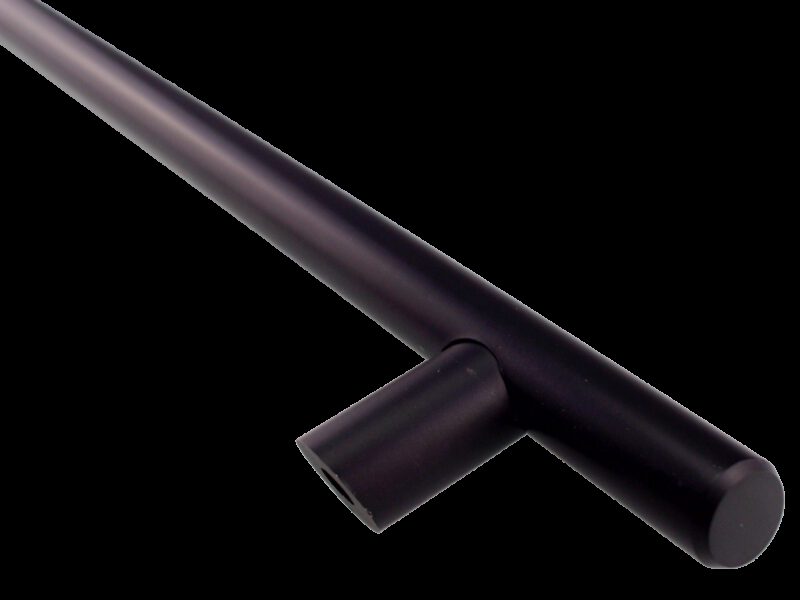 3417 T Bar Rail And Post Matte Black 192mm Aluminium Handle