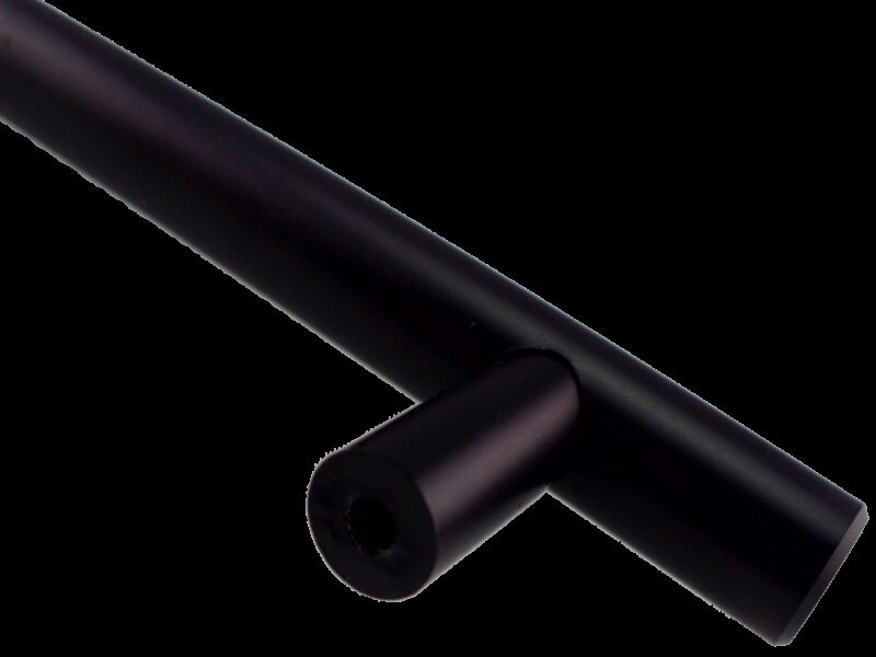 3425 T Bar Rail And Post Matte Black 256mm Aluminium Handle