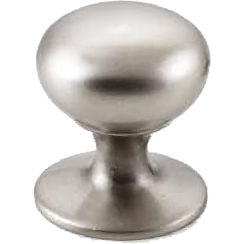 Furnware Dorset Hampton Collection Brushed Nickel Round Knob With Base Dst Hmk032 Brn2