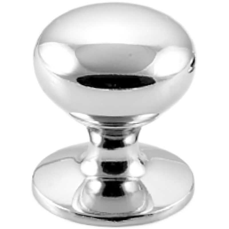 Furnware Dorset Hampton Collection Chrome Plated 32mm Round Knob With Base Dst Hmk032 Cp2
