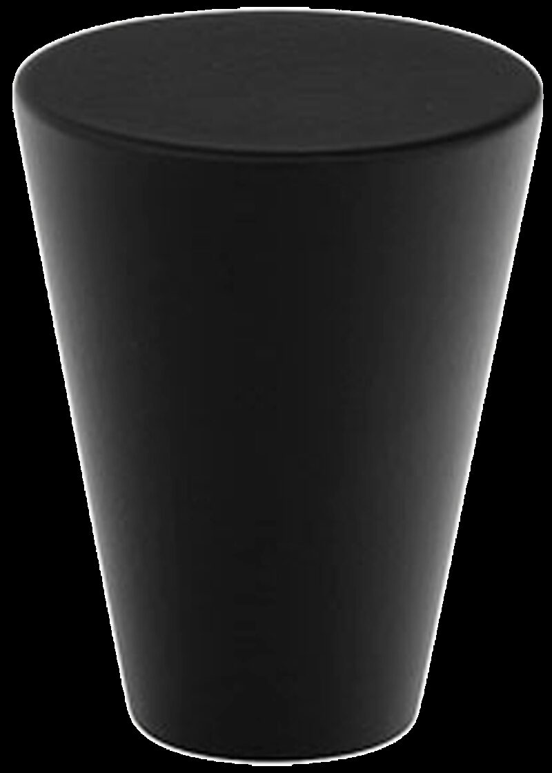 Sencillo Eleganta Cierge Matt Black 19mm Cone Knob