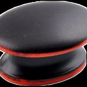 Small Town Collection Antique Black with Red Copper Highlight 16mm Oval Knob