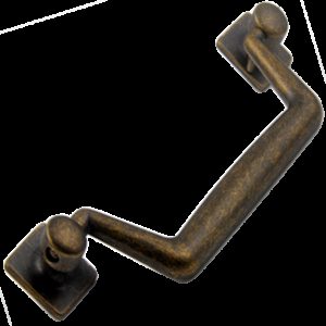 Small Town Collection Bronze 128mm Swivel Bail Drop Pull Handle with Square Base