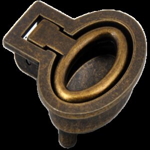 Small Town Collection Bronze 49mm Inset Swivel Ring Drop Pull