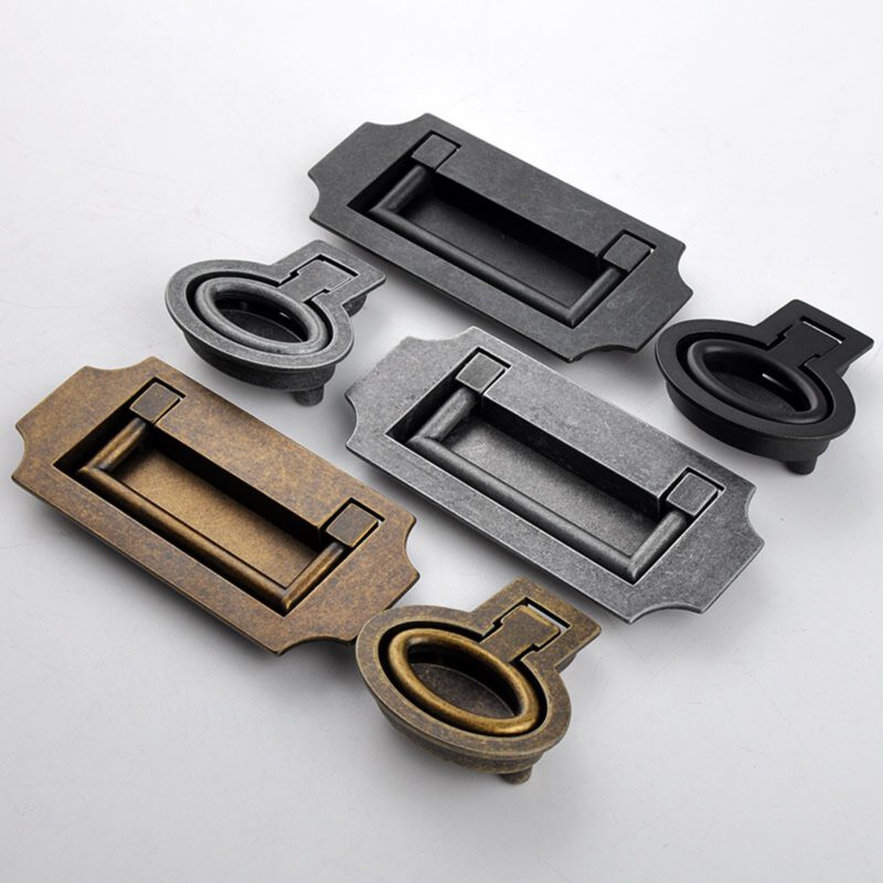 3746 Small Town Collection Bronze 82mm Inset Swivel Rectangle Drop Pull