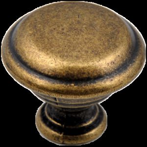 Small Town Collection Bronze 30mm Fluted Round Mushroom Knob with Rippled Base