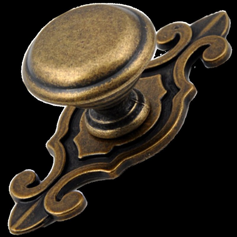 3803 Small Town Collection Bronze 30mm Fluted Round Mushroom Knob With Rippled Base