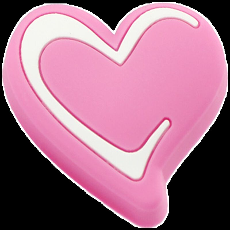 Pretty in Pink Love Heart with White Highlight 41mm Soft Rubber Knob