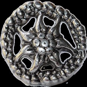 4119 Water Lotus Seed Pod Antique Silver 35mm Round Knob