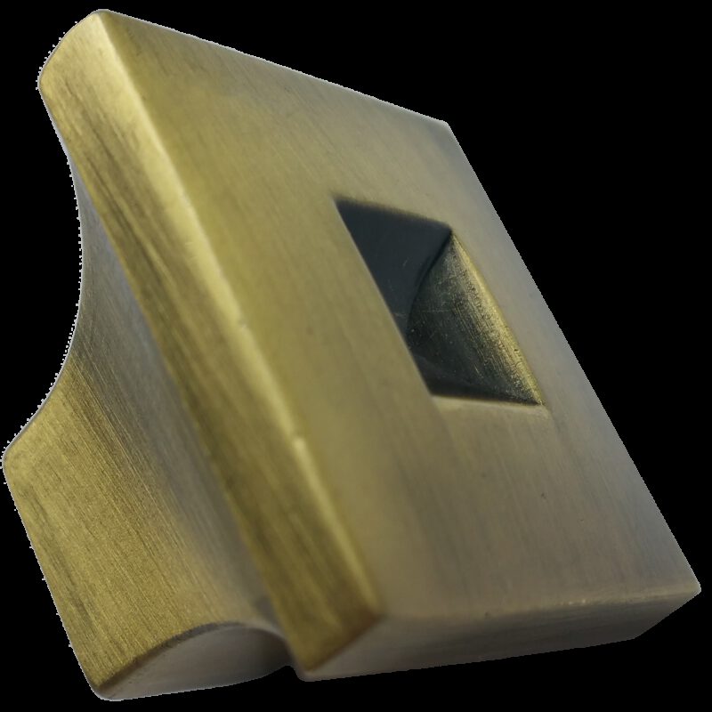 4253 Celosia Collection Caisson Light Brushed Bronze 30mm Square Knob
