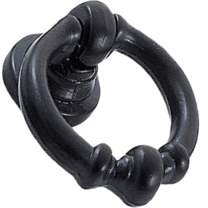 Furnware Dorset Black Swivel 44mm Small Ring Drop Pull Handle Dc012 Bl 1