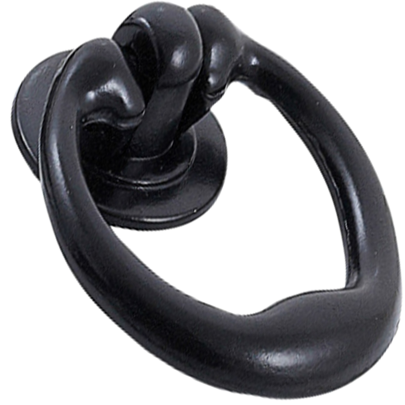 Furnware Dorset Black Swivel 55mm Large Ring Drop Pull Handle Dc013 Bl 1