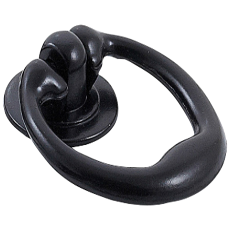 Furnware Dorset Black Swivel 55mm Large Ring Drop Pull Handle Dc013 Bl