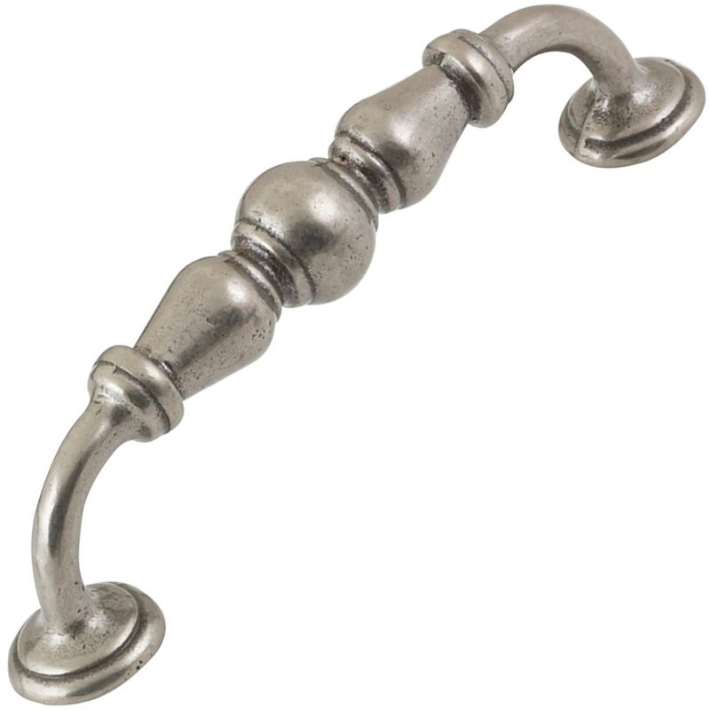 Furnware Dorset Bordeaux Collection Pewter 128mm Cast Iron D Pull Handle Hn3626 128 Pw 1