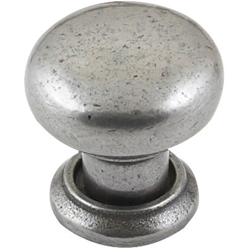 Furnware Dorset Bordeaux Collection Pewter 35mm Cast Iron Round Mushroom Knob Kb3624 35 Pw 3
