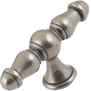Furnware Dorset Bordeaux Collection Pewter 90mm Cast Iron Tee Knob Kb3625 90 Pw 1