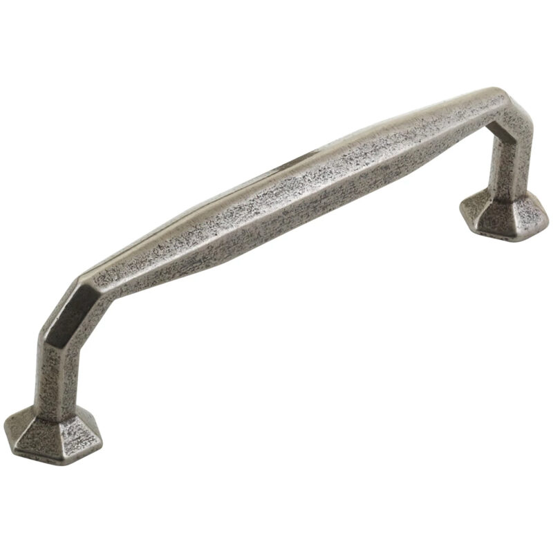 Furnware Dorset Montrose Collection Pewter Finish 128mm Cast Iron Octagonal D Pull Handle Dst Hn3887 128 Pw 1