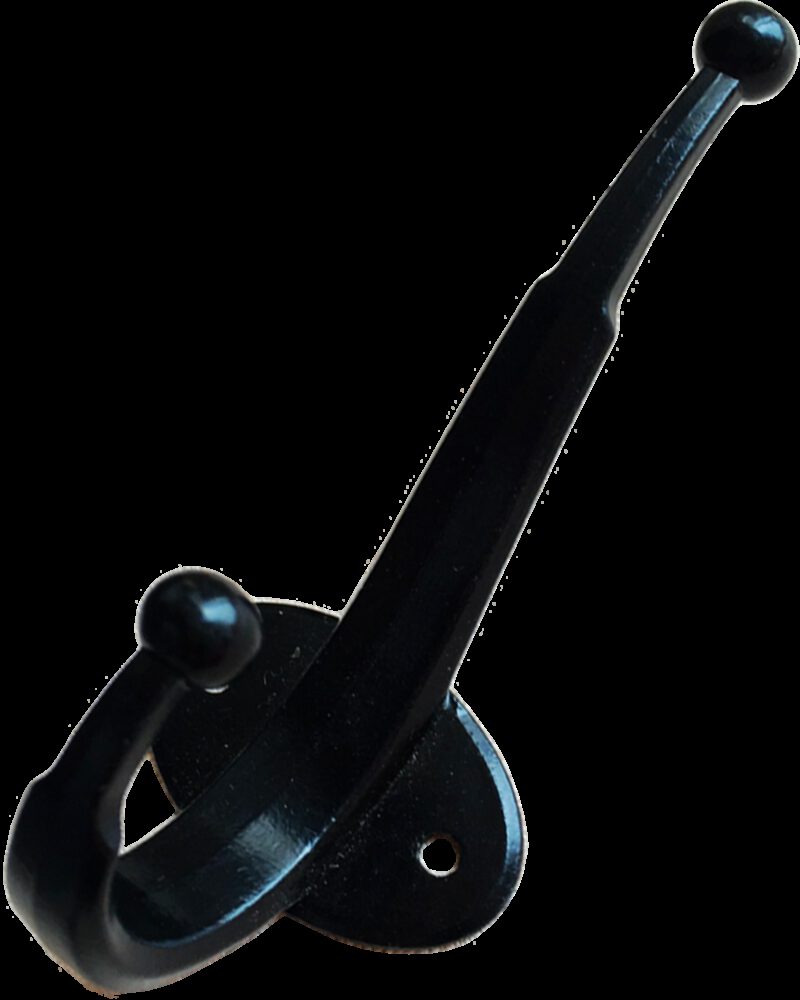 4852 Ashenvale Matte Black 123mm Two Prong Coat Hook