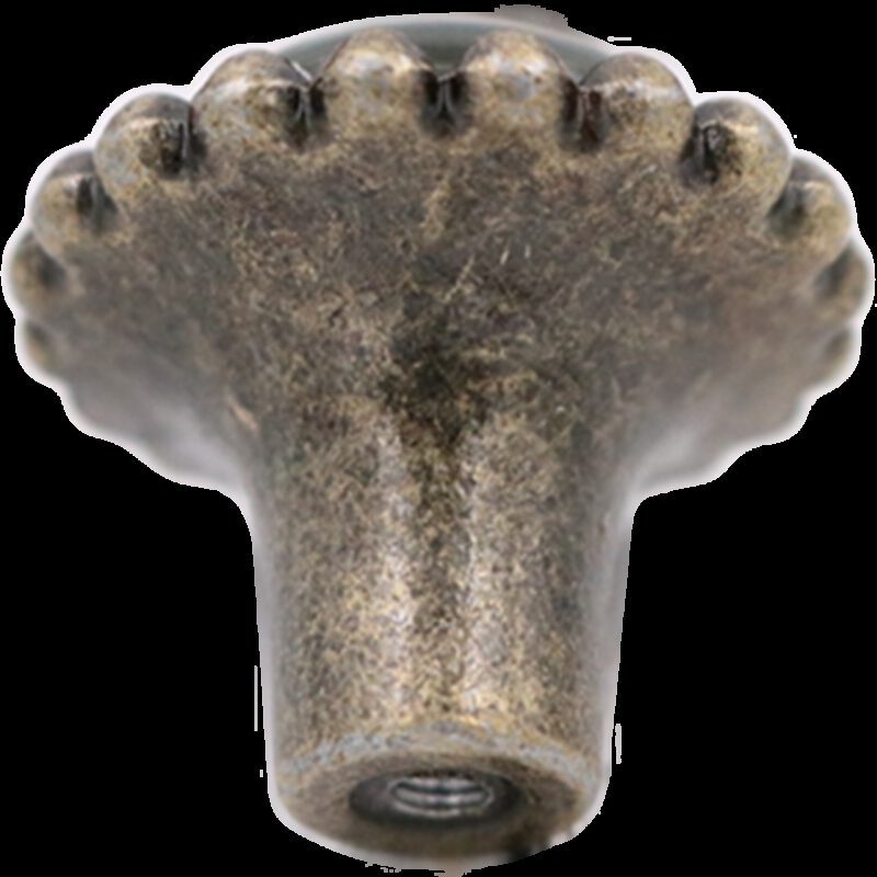 4911 Ashenvale Varema Vintage Patina Number Series One Antique Brass 42mm Round Glass Knob