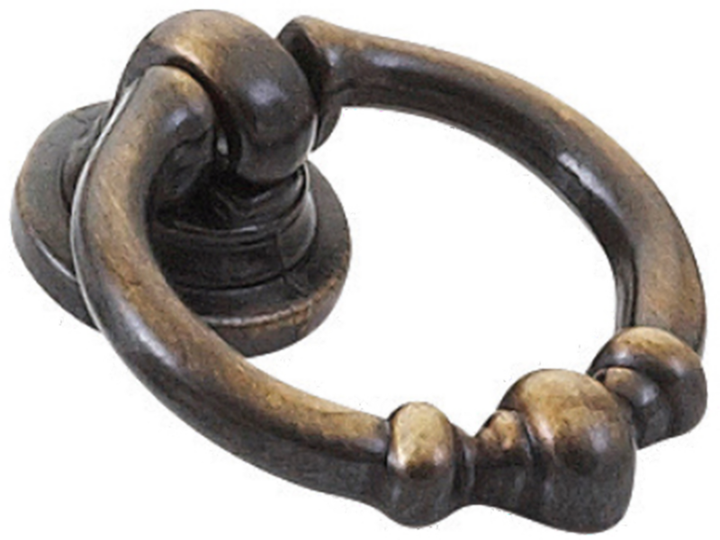Furnware Dorset Hand Polished Antique English Swivel 44mm Small Ring Drop Pull Handle Dc012 Hpae