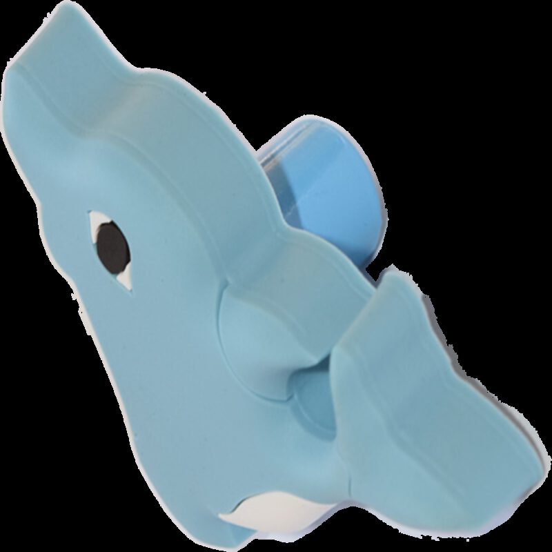 5068 Adorable Light Blue And White Dolphin 62mm Soft Plastic Knob