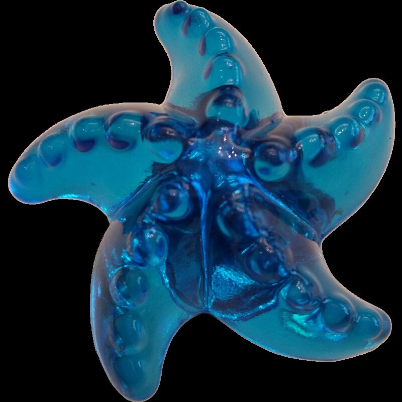 5313 Mediterranean Cute Sea Blue Crystal 47mm Starfish Shaped Knob
