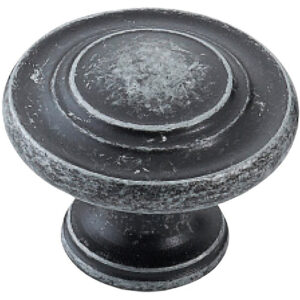 Furnware Dorset Florencia Shaker Charcoal 33mm Concentric Fluted Knob Dst Ctck Ch