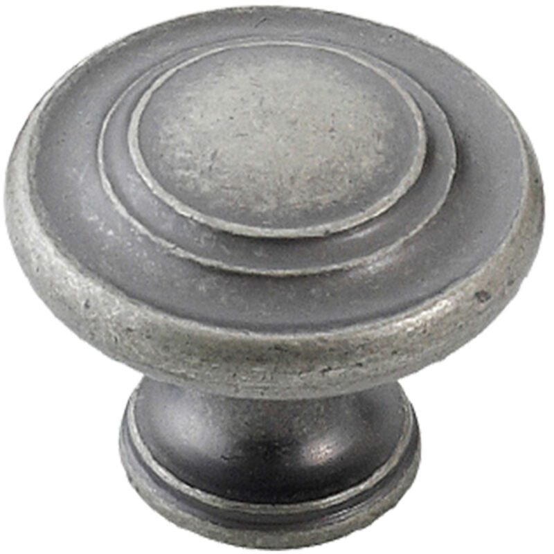Furnware Dorset Florencia Shaker European Pewter 33mm Concentric Fluted Knob Dst Ctck Epw 2
